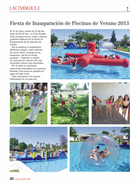 Revista n&ordm;46 Junio 2013 - Club Zaud&iacute;n Golf